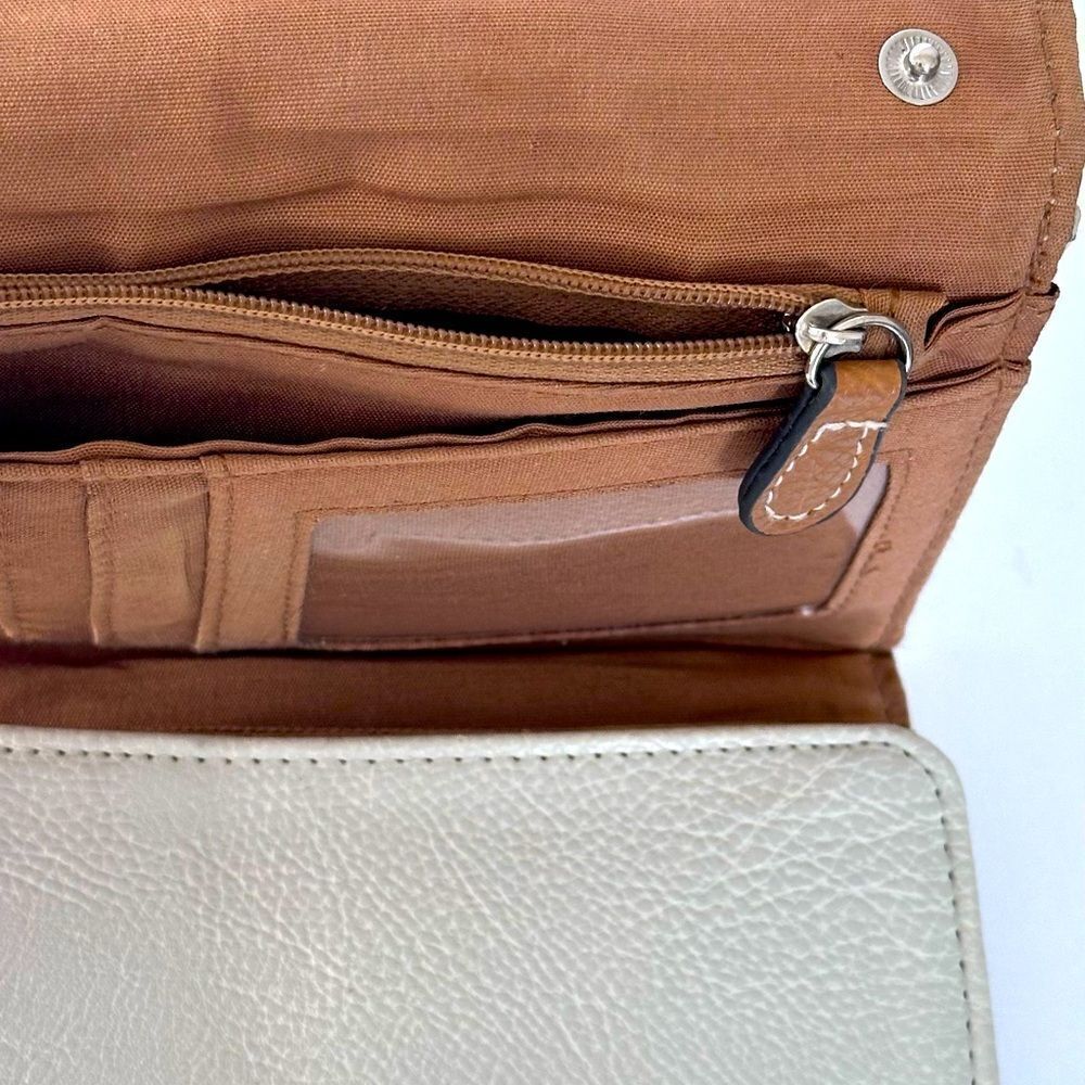 ROSETTI Black and Tan Crossbody Purse Removable Strap Clutch Gold Accents - Picture 10 of 13